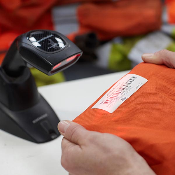 phs besafe tracking and locating each garment with barcode scanner